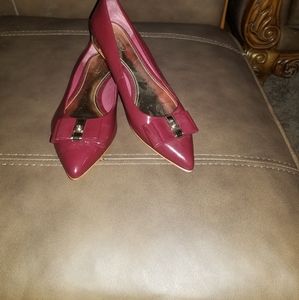 Beautiful never worn burgundy COACH flats